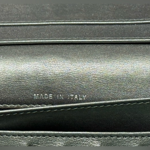 Chanel vintage black Caviar leather large flap wallet with insert/chain - Picture 10 of 17